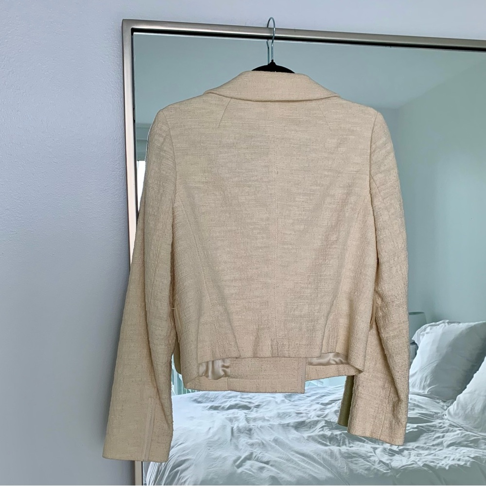 Banana Republic Boxy Jacket Cream Size 4 - Picture 3 of 7